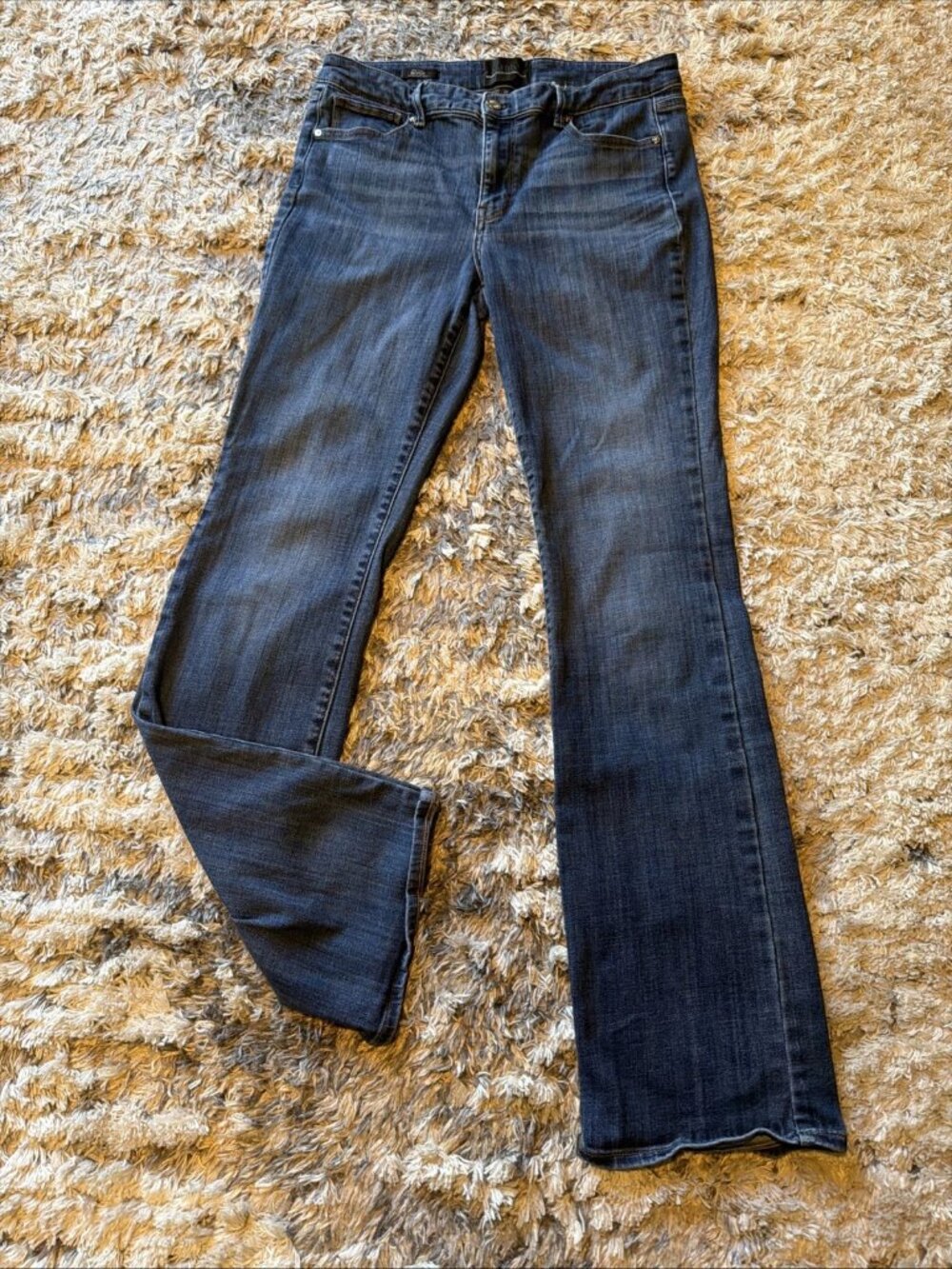 WHITE HOUSE BLACK MARKET Mid Rise Boot Blue Jeans Women’s 10